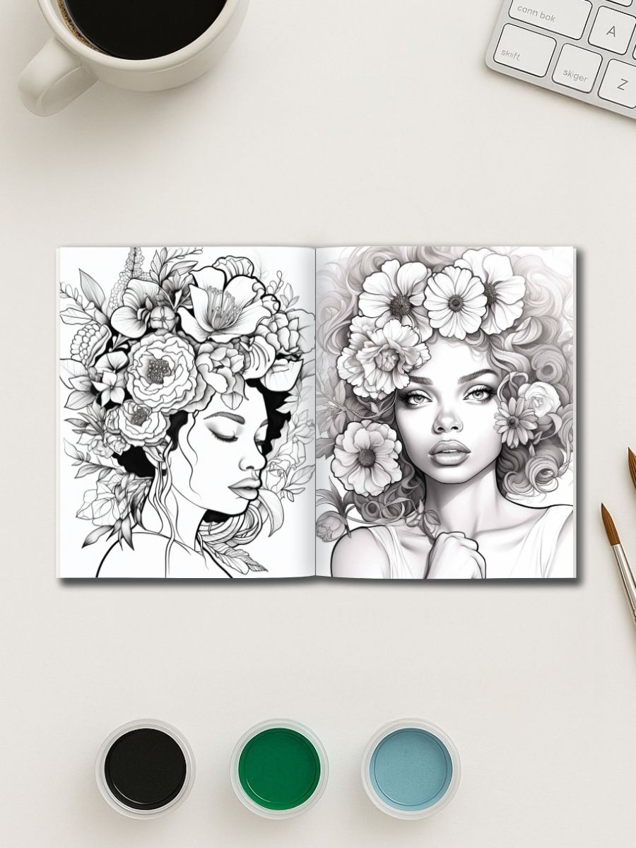 Black Women Coloring Pages – 1366 Page Bundle - Image 3