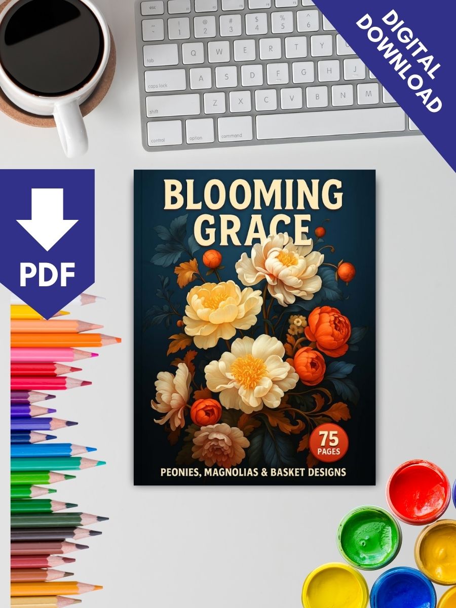 Blooming Grace – 75 Peonies, Magnolias & Basket Designs - Image 2