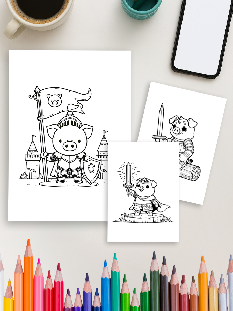 Free 50 Pigknight Coloring Pages - Image 3