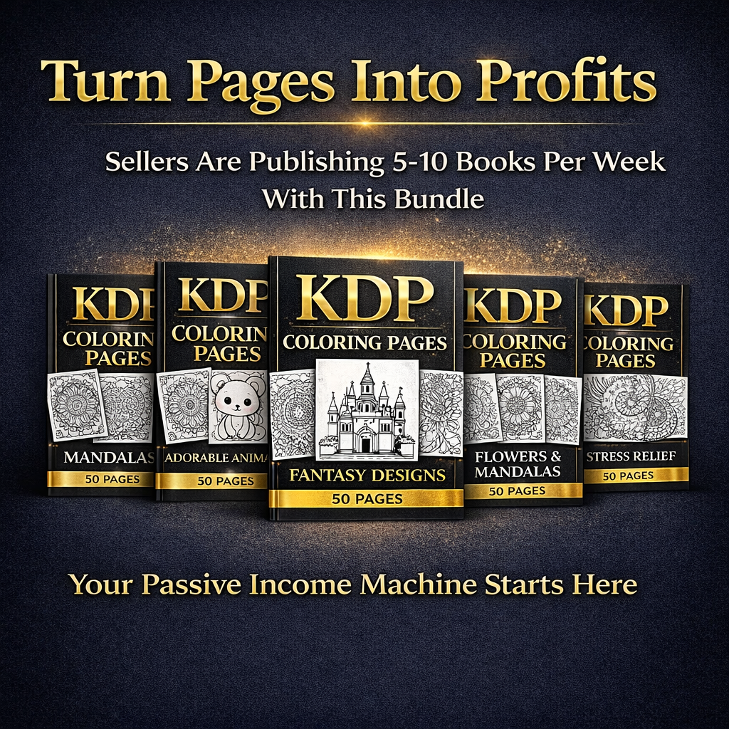 Massive KDP Coloring Book Bundle with PLR – 10,000+ Pages Ready to Sell 4 kdp coloring bundle