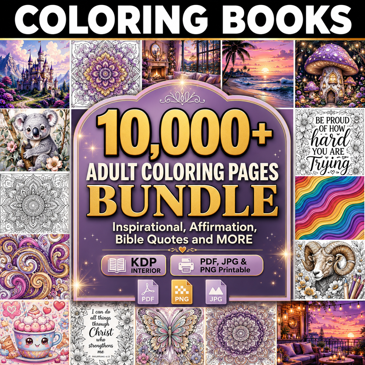 Massive KDP Coloring Book Bundle with PLR – 10,000+ Pages Ready to Sell 1 ChatGPT Image May 11 2026 09 22 40 PM