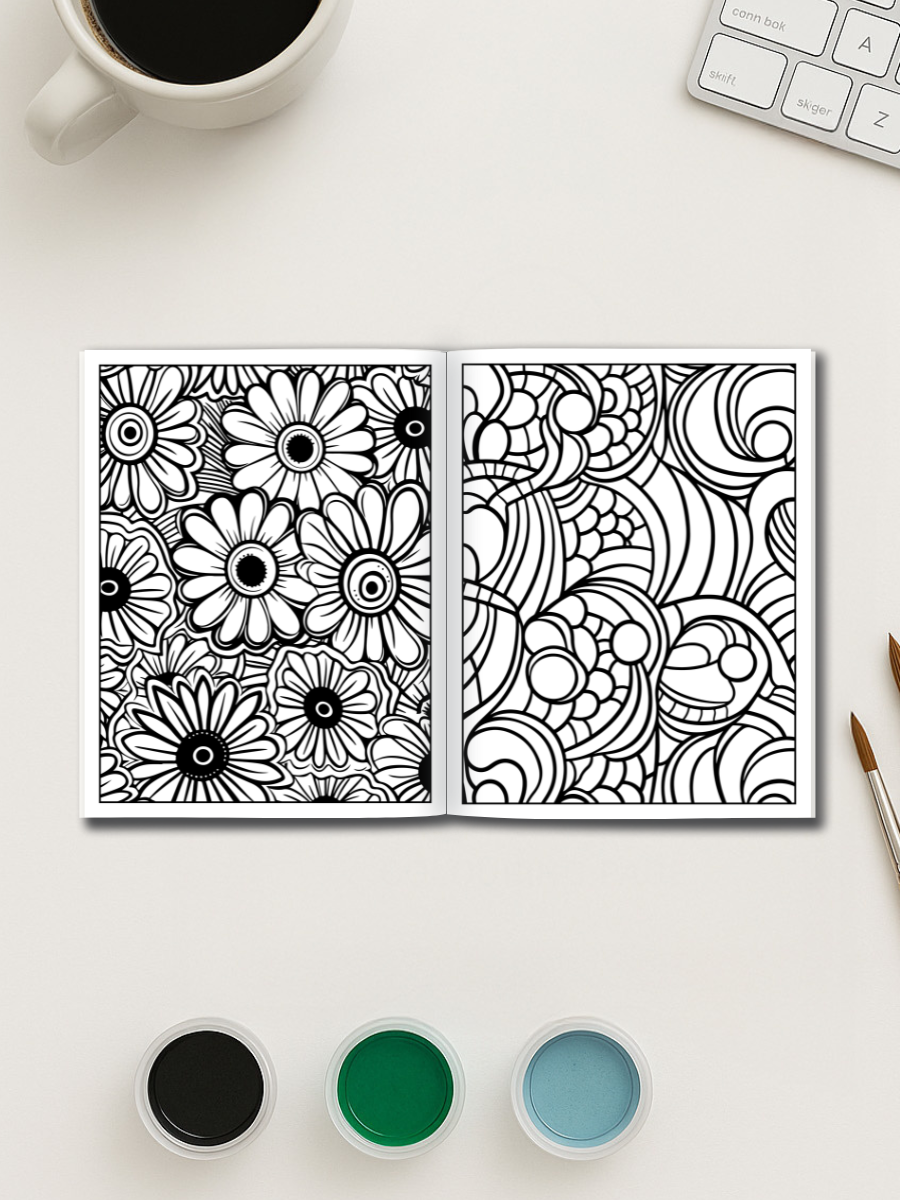 Mindful Pattern Coloring Pages – 500 Relaxing Designs - Image 3