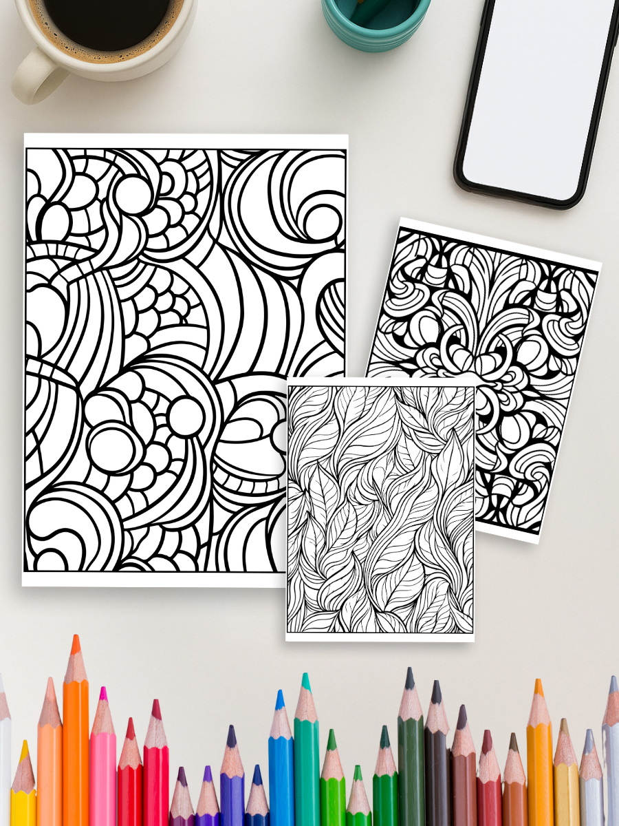 Mindful Pattern Coloring Pages – 500 Relaxing Designs - Image 2