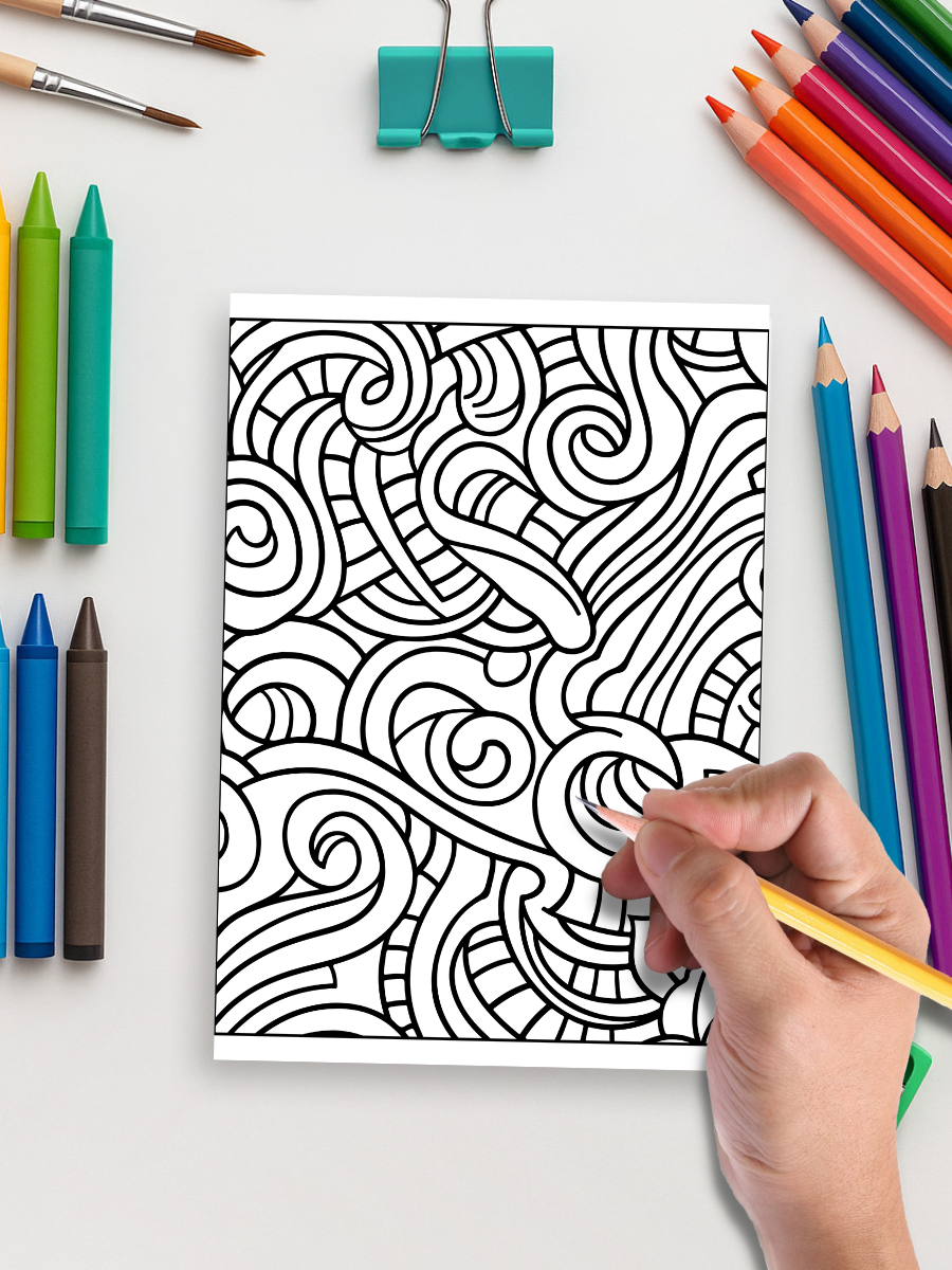 Mindful Pattern Coloring Pages – 500 Relaxing Designs - Image 5
