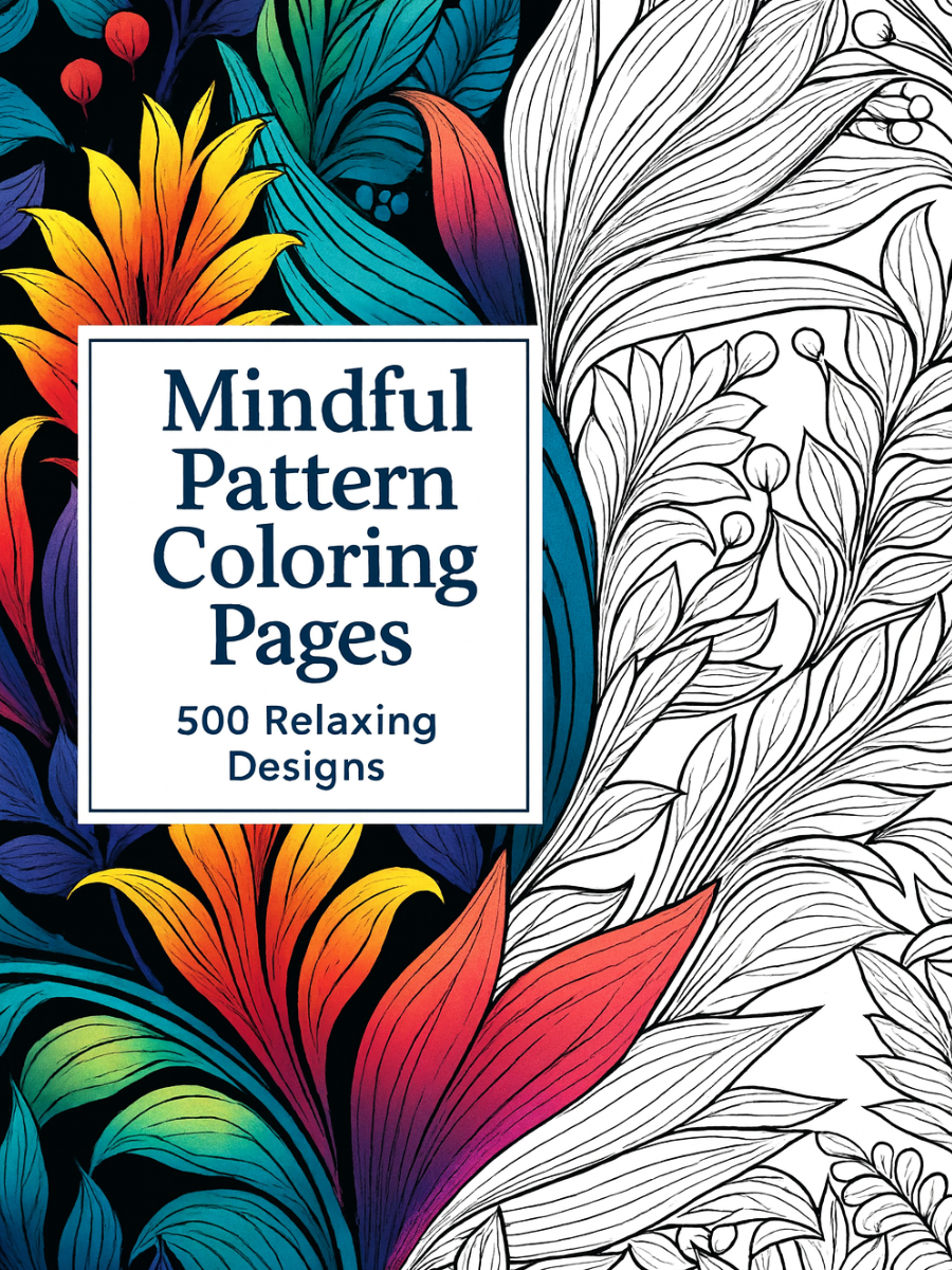 Mindful Pattern Coloring Pages – 500 Relaxing Designs - Image 6