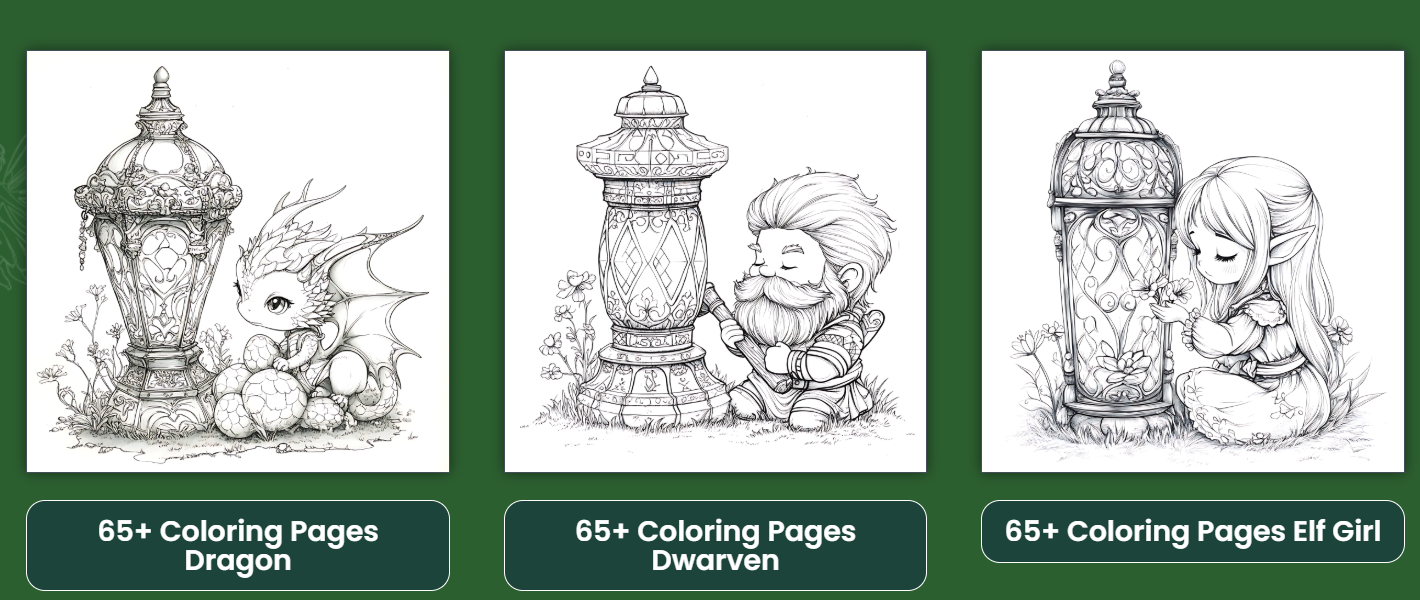 Lantern Coloring Pages – Lantern Dreams (650+ PLR Pack) - Image 4