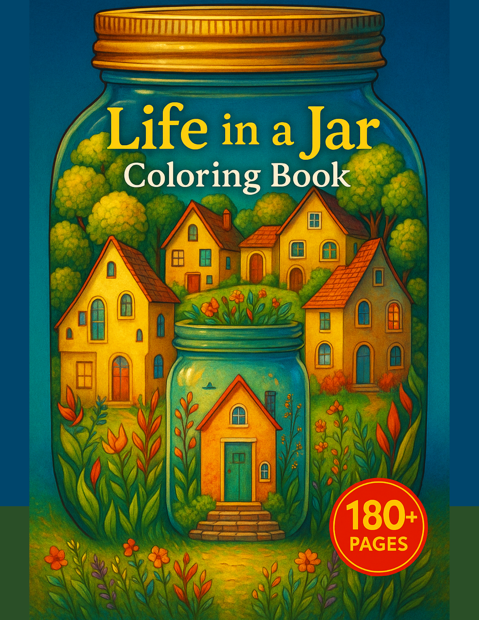 this image is for the life in a jar coloring pages
