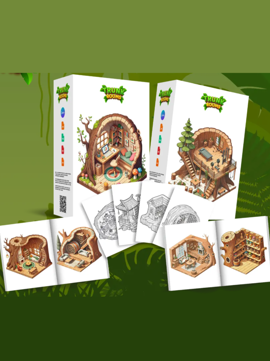 Tree trunck coloring pages with PLR .