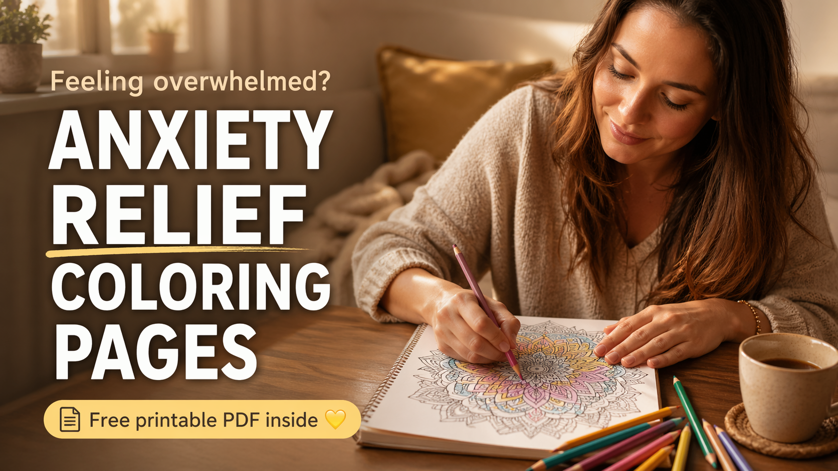 anxiety relief coloring pages printable