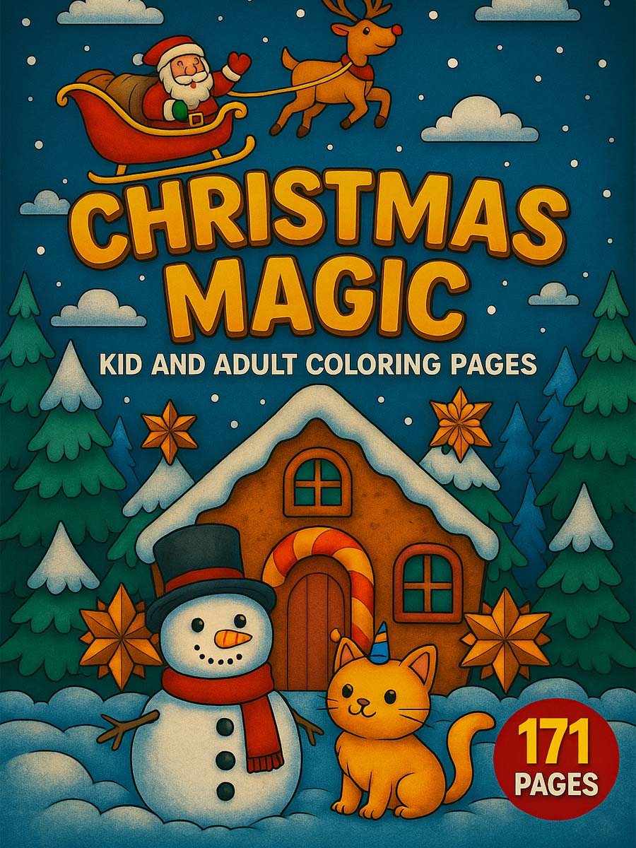 Christmas Magic – 171 Holiday-Themed Coloring Pages 1 Christmas Magic – 171 Holiday Themed Coloring Pages