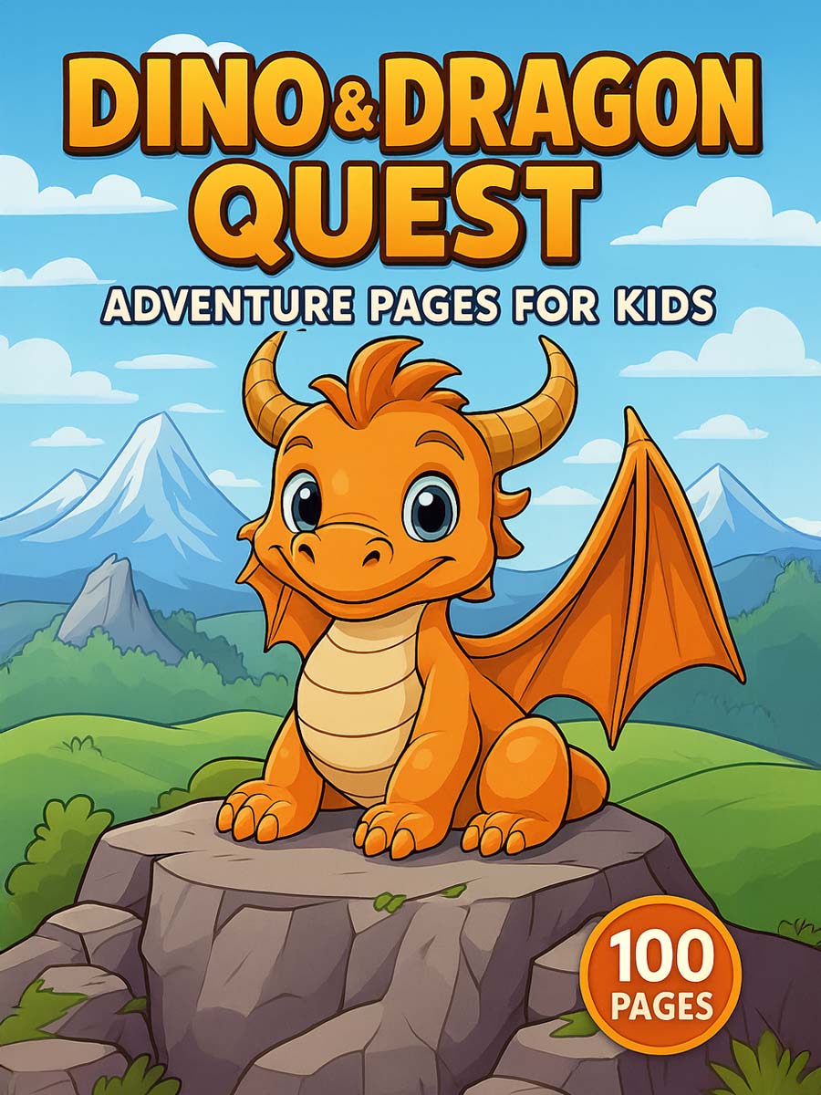 Dino & Dragon Quest – 100 Adventure Pages for Kids 1 Dino Dragon Quest – Adventure Pages for Kids 100 Pages