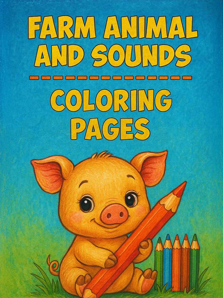 Farm Animal and Sounds Coloring Pages 1 Farm Animal and Sounds