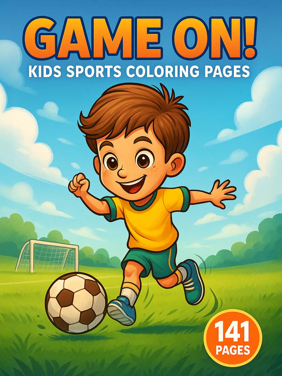 Game On! – 141 Sports & Activities Coloring Pages for Kids 1 Game On – Kids Sports Coloring Pages 141 Pages