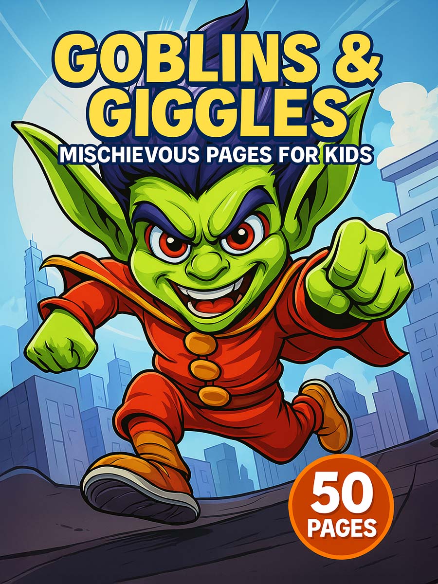 Goblins & Giggles – 50 Mischievous Pages for Kids 1 Goblins Giggles – Mischievous Pages for Kids 50 Pages