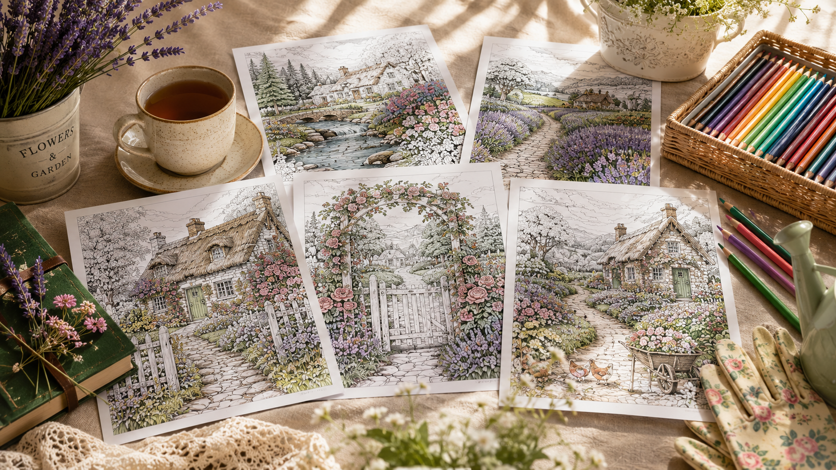 landscape coloring pages
