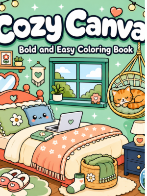 Cozy Coloring Book: Bold and Easy Coloring Fun
