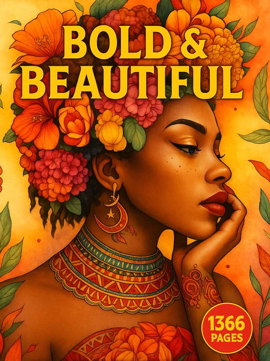 bold and beautify black women coloring book