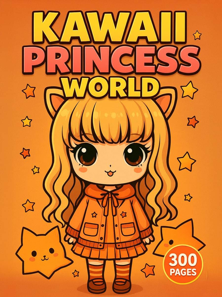 Kawaii Princess World – 300 Princess & Cute Girl Pages