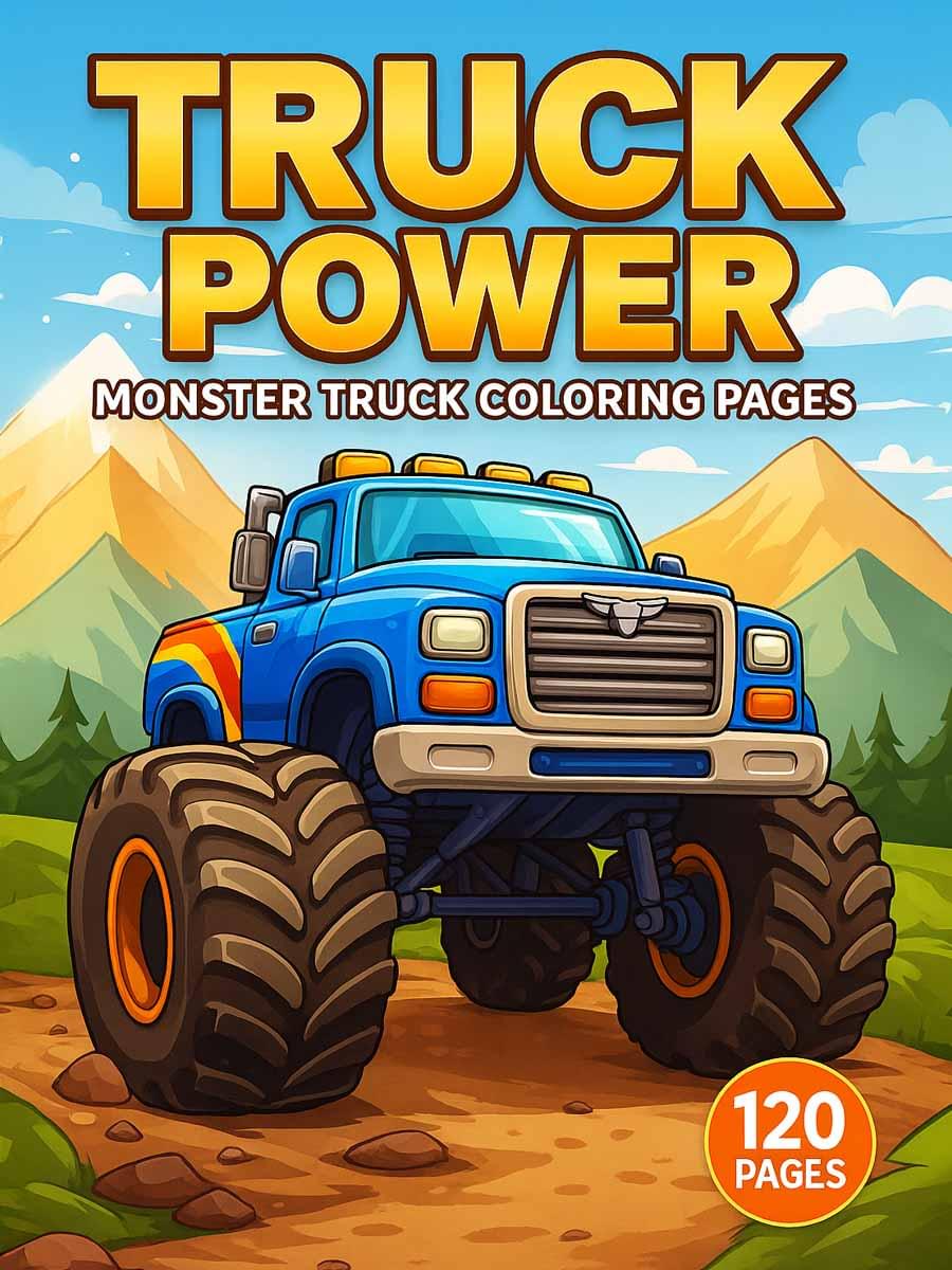 Truck Power – 120 Monster Truck Coloring Pages