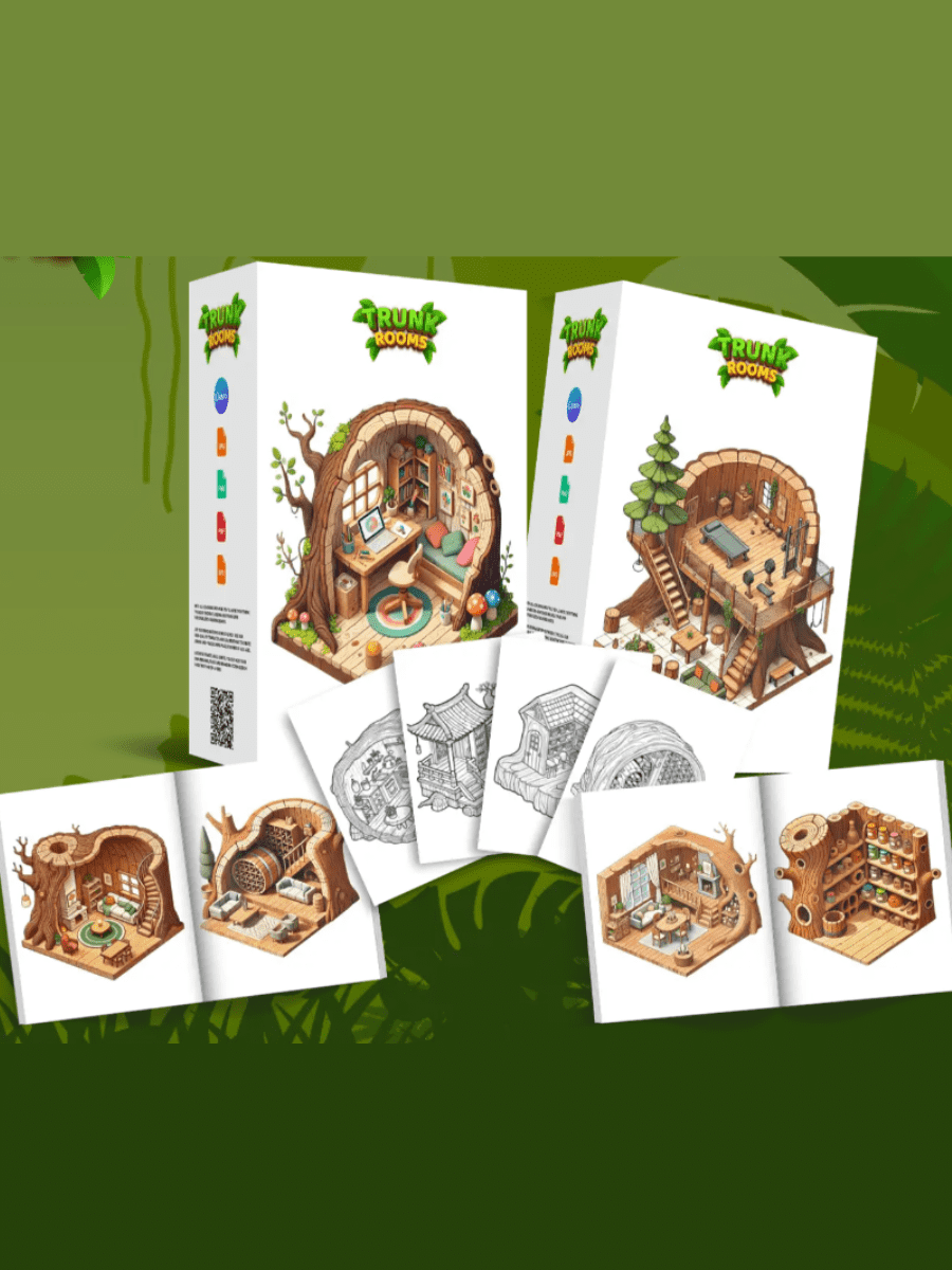 Tree trunck coloring pages with PLR .